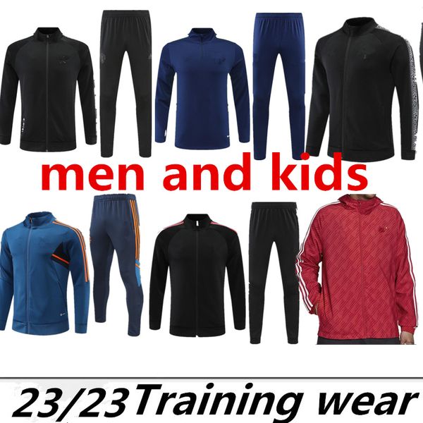 

training suit sancho 21 22 soccer jerseys rashford man 2021 2022 football shirt cavani b. fernandes men kids kit varane fred cristiano shaw, Black;yellow
