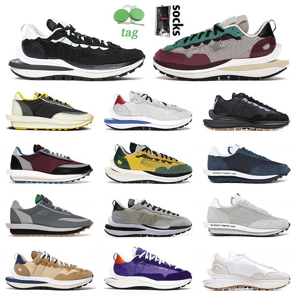 

outdoor sports running shoes waffle sneakers pure platinum villain red bright citron royal fuchsia black gum undercover maroon dark iris vap
