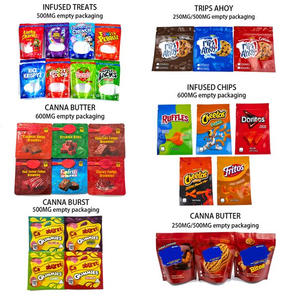 

infused cookies chips cereal treats chocolate brownie mylar bags runtz chesters fries butter trips ahoy baked snack crackers edibles packagi