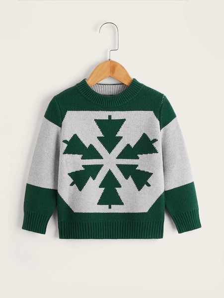 

toddler boys geo pattern sweater she01, Blue