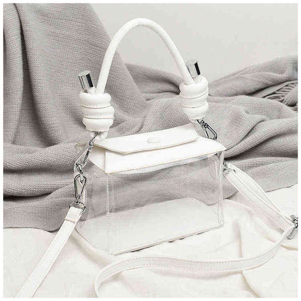 

evening bags designer tote bag 2022 new transparent jelly handbags fashion beach shoulder crossbody bags messenger purses 220607