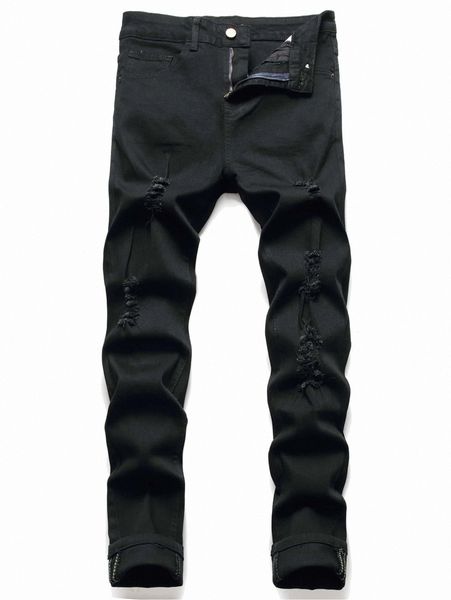 

men washed ripped jeans w52a#, Blue