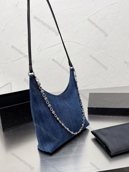 

retro denim shoulder bag designer hearts coolcool underarm bag chain wallet