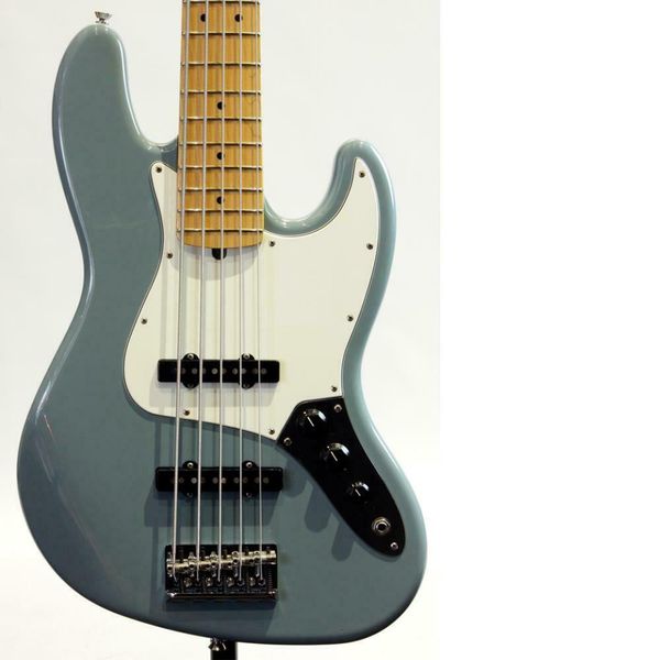 

american professional jazz bass v sonic gray electric guitar