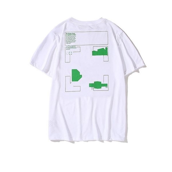 

luxury mens brand designer t shirts tees fashion offs t-shirt religious oil painting letter back arrow tshirts clothing loose cotton women, White;black