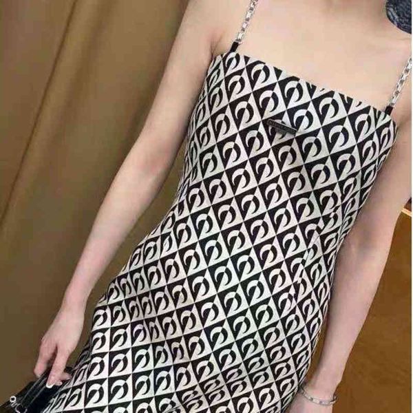 

selling designer dress trendy marine classic moon print chain sling dress backless babes slim fit for women, Black;gray