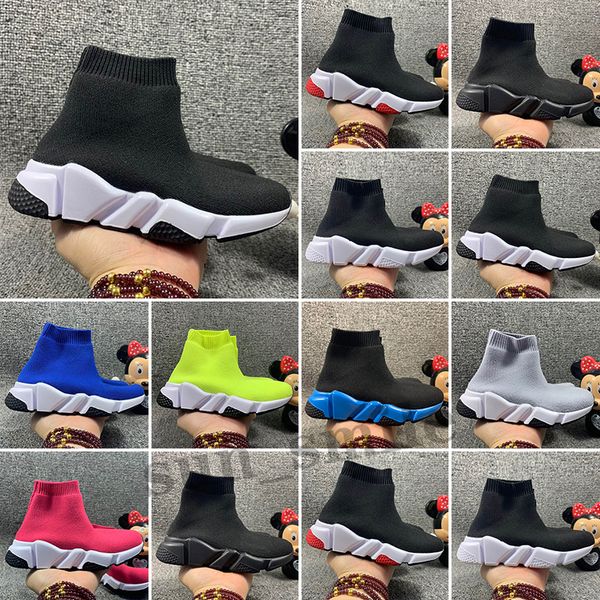 

fashion running shoes trainer triple-black city sock knit breathe sport sneaker girls boy youth kid children runner shoes eur 24-35