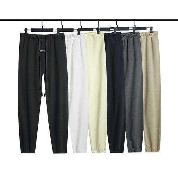 

designer mens reflective pants silocone letters print essential loose trousers casual sweatpants men women fog jogger high street drawstring, Black