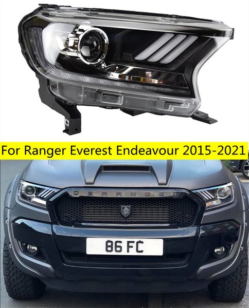 Autos LED-Scheinwerfer für Ranger Everest Endeavour Mustang Typ 20 15-2021, modifizierte LED-Lampen, DRL-Scheinwerfer