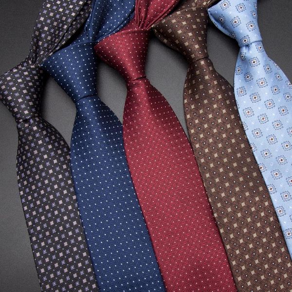 

men tie 8cm business mens fashion striped lattice neckties gravata jacquard bowtie mans wedding dress ties shirt accessories, Black;gray