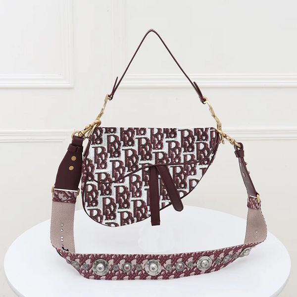 

no. 1 crossbody bag single shoulder jacquard fabric designer bag saddle
