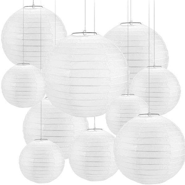 30-teiliges Dekorationsset aus Papierlaternen und LED-Leuchten für Hochzeit, Hochzeit, Weihnachten, Zuhause, Partys, Veranstaltungen, Hängedekoration 220527