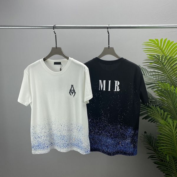 

men's t-shirts summer new design splash paint spot print slim fashion short sleeve t shirt womens designer t-shirt black white t shirts, White;black