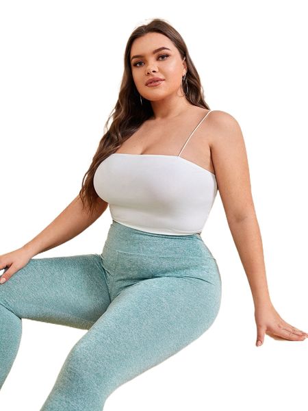 

plus backless crop cami i477#, Black