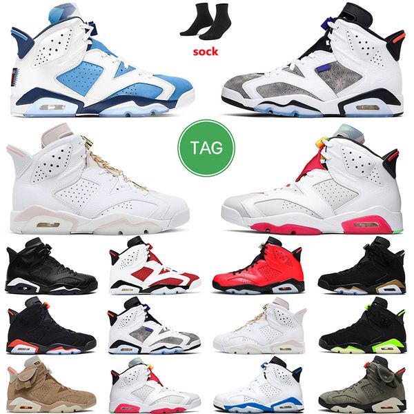 

6s men basketball shoes 6 carmine unc olive hoops dmp university blue gold british khaki electric green infrared mens sports trainer sneaker