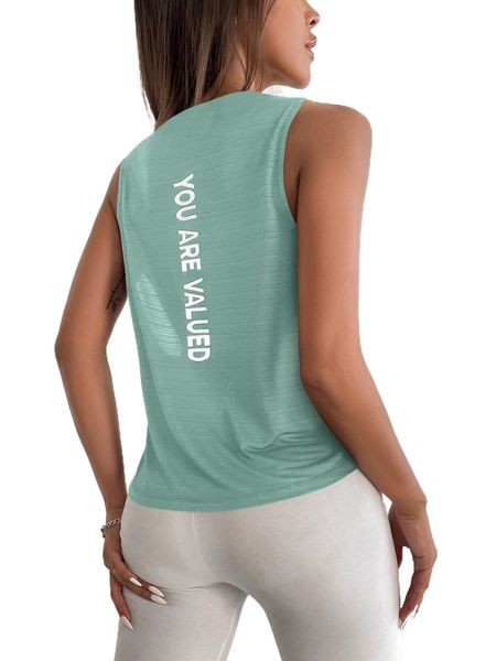 

slogan graphic sports tank h8dm#, Gray