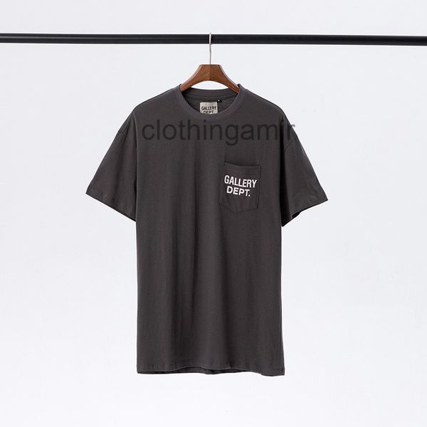 

designer t shirts 2022 gallerydepts mens fashion classic lettered slogan print crew neck pocket short sleeve many stars same t-shirt, White;black