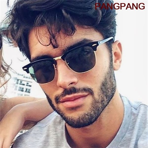 

classic semi rimless sunglasses mens women square polarized sun glasses men d sol gafas uv400 retro eyewear 220518, White;black