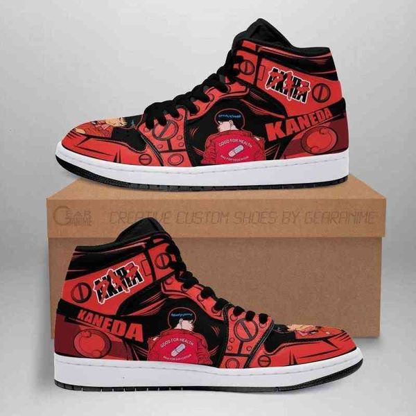 

saro kaneda sneakers akira anime shoes fan gift idea, Black