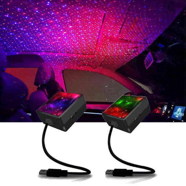 

voice controlled car led atmosphere light rotatable car roof star night light projector atmosphere galaxy lamp decorative lamp y220708