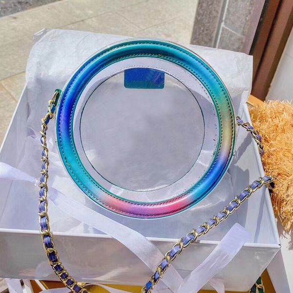 

famous brand women designer shoulder bags lambskin chain round bag portable cross body pure color lady leather handbag crossbody evening bag