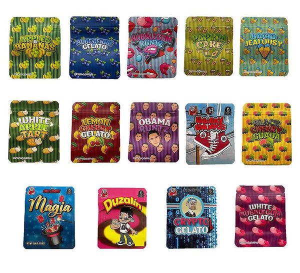 

3.5g mylar bags jungle boys backpacky boyz smell proof resealable edibles packaging
