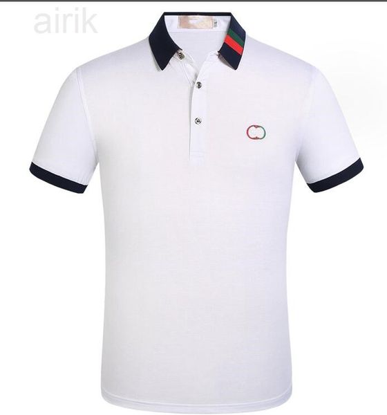 

new s-3xl brand new style mens polo shirt letter embroidery crocodile men short sleeve cotton shirt jerseys polos shirt men, White;black