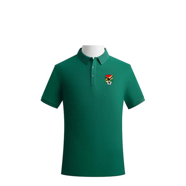 Camisa polo masculina e feminina da Bolívia, camisa de algodão penteado com contas duplas, cor sólida, camiseta casual com ventilador