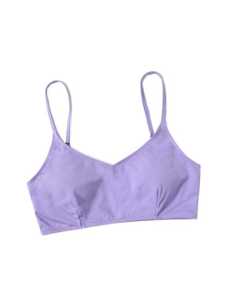 

plus solid ribbed knit bikini l6em#, Black