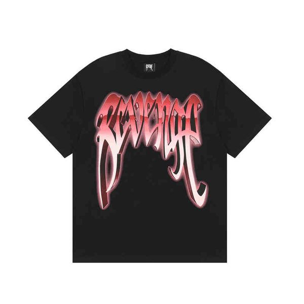 

trendy shirt designer letter hip hop red skull print men's and women's tee brand fashion high quality, White;black