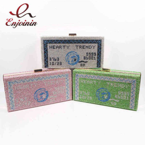 

evening bags luxury money style party clutch for women purses and handbags designer bag credit card design chain shoulder bag dollar pouch 2