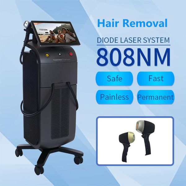 Laser de platina de platina de resfriamento rápido 755 808 1064 Máquina de remoção de cabelo a laser de diodo adequada para abdômen de biquíni e barriga