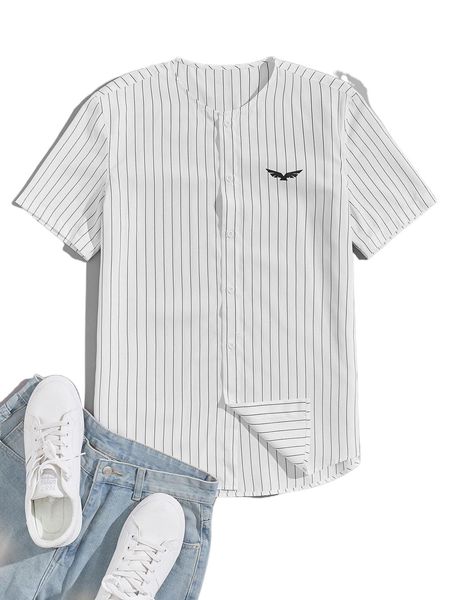 

men striped & wings print tee r7yg#, White;black