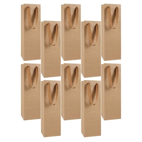 Gift Wrap 10Pcs Bottle Bags Holder Carrier Pouch Kraft Paper Red BagGiftMöbel & Wohnen, Feste & Besondere Anlässe, Geschenkverpackung!