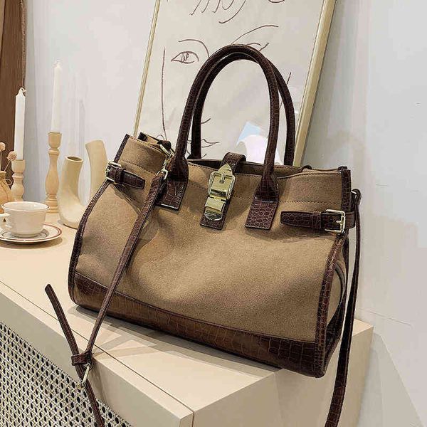 

export designer bags tote online hong style retro large capacity women's autumn and new fashion matte one shoulder diagonal big