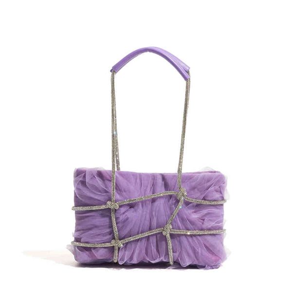 

hollow out design rhinestones shoulder evening bag luxury sparkling crystal tote hobo handbag brand women party purse 220617