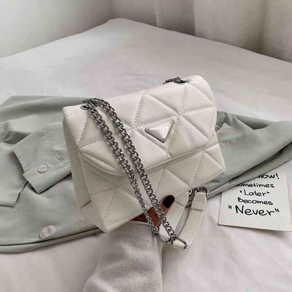

bag female new korean version chain versatile messenger rhombic lattice embroidered thread single shoulder bag leisure fashion