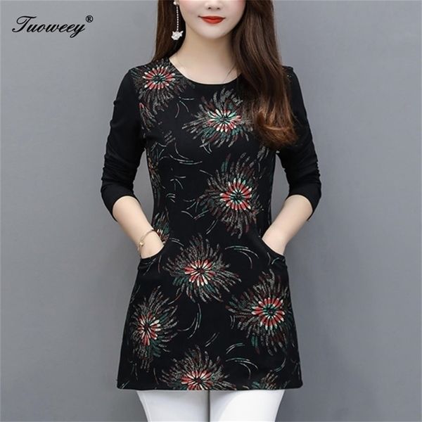 

5xl plus size pocket women vintage blouses fashion autumn long sleeve shirt female o neck camisas mujer elegant 201202, White