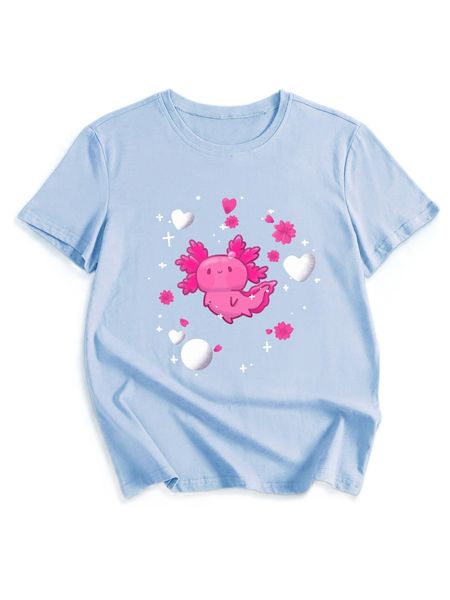 

romwe x mackenzie spradlin cartoon graphic tee g0nz#, White