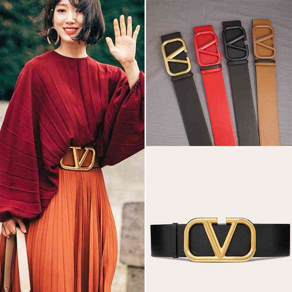 

waist cover v home warren decorative belt women's wide skirt coat letter big net red live broadcast, Black;brown