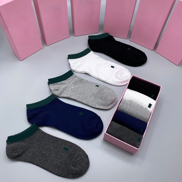 

all-match men's socks combed cotton classic design sock slippers n letter printed casual crew socks antibacterial sweat-absorbing a13, Black