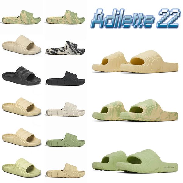 

adilette 22 mens designer slides slippers sandals magic lime st desert sand black grey flip flops slide slipper sandal scuffs 36-45
