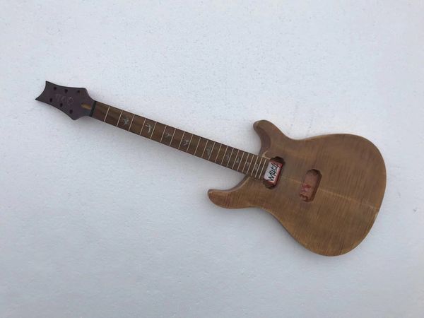 

diy pr electric guitar with tiger maple & back without hardwares in stock w1454