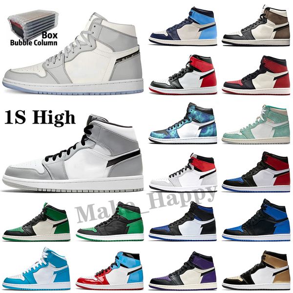 

high og 1 basketball shoes 1s chicago university blue metallic gold pink green black unc patent men women sneakers trainers eur 36-46