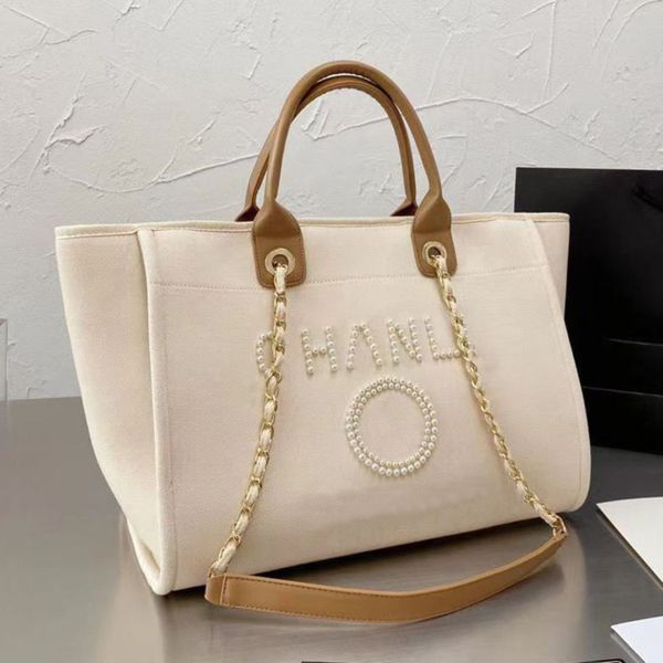 

fashion label pearl beach bags luxury evening bag designers classic canvas portable large capacity female handbag brand ch women big handbag