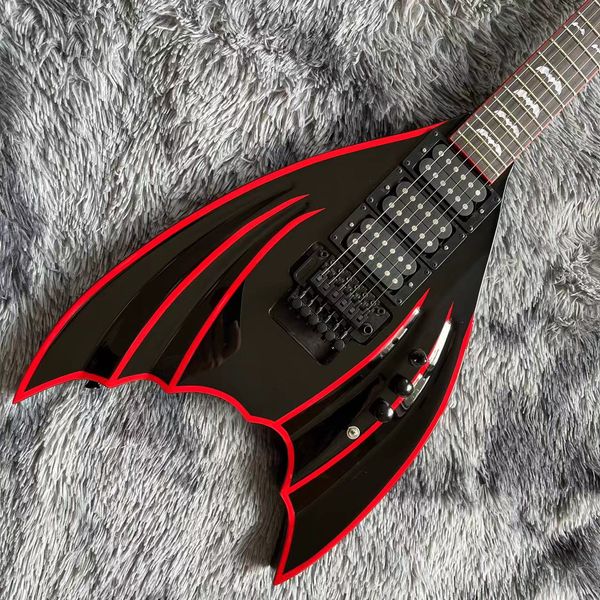 

custom red and black stripes irregular electric guitar with kinds colors