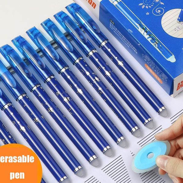 Cenas de canetas gel Reabilições de caneta apagável haste 0,5 mm Magia lavável magia para escrita de escritório papelaria