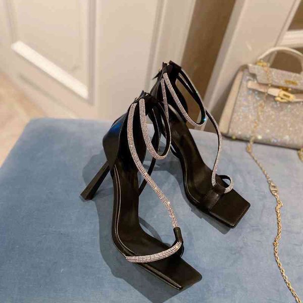 

women's leather sandals sandals party shoes open ultra-high heels series, Black