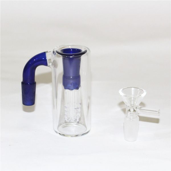 Catedor de cinzas de 14 mm de 90 graus de cachimbo de água percorrer peruca em linha em linha de 14 mm para a água de vidro Bong Dab Big Big