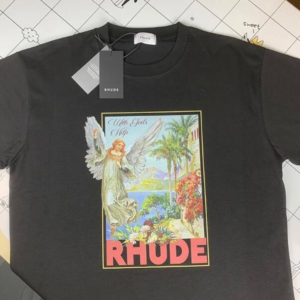 

high street print men t shirt tees 2022ss, White;black